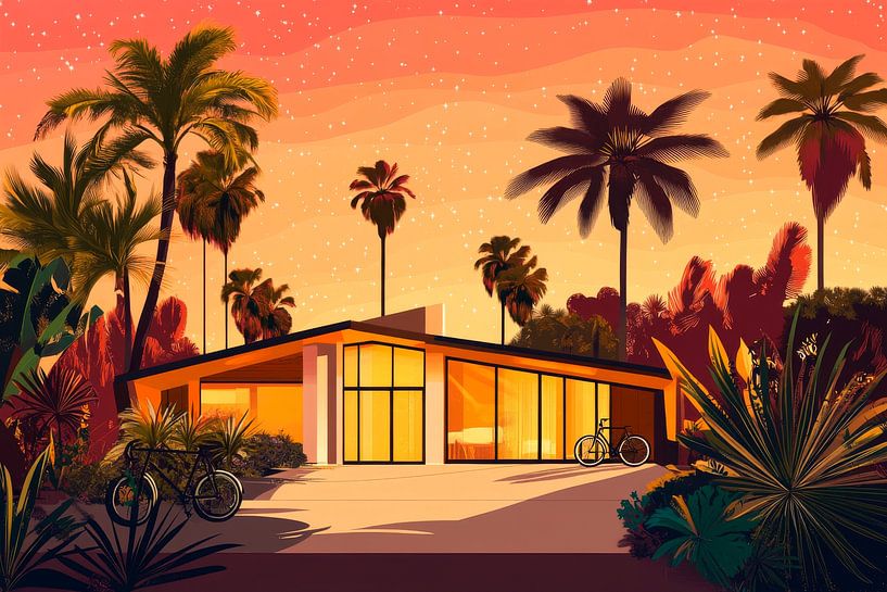 Tropisches Wohnhaus von Poster Art Shop