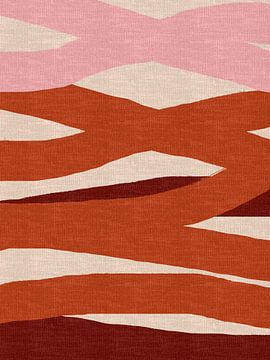 Retro pattern. Abstract lines and shapes in vivid colors by Dina Dankers