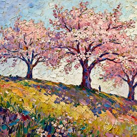 Kirschbäume auf dem Frühlingshügel von Kristin M