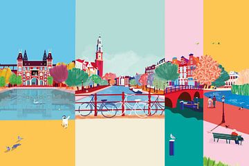 Stadsgezicht Amsterdam nr 2 van Suzanne Allewelt