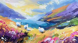 Schafhüten auf dem Fjord von ByNoukk