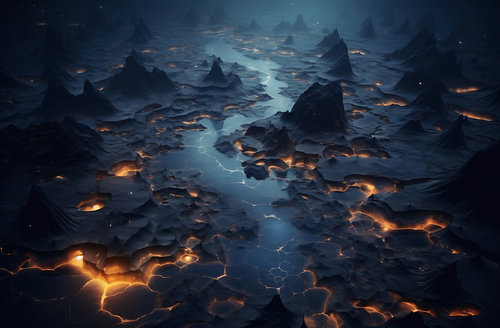 Landschaft in der Nacht