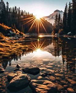 Sonnenuntergang im Herbst