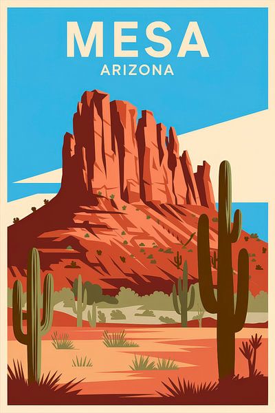 Mesa, Arizona by Poster Art Shop