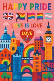 Glücklicher Stolz London von Art Kingdom