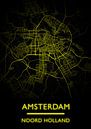 Carte Amsterdam Pays-Bas par Bert Hooijer Aperçu