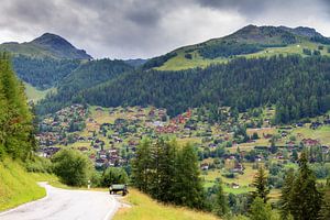 De weg naar Grimentz in de zomer von Dennis van de Water