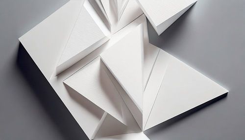 Wit met vormen en kunst