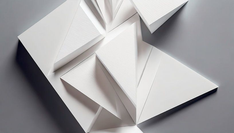 Wit met vormen en kunst van Mustafa Kurnaz