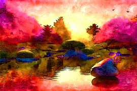 Japanese Garden by The Art of Mark Fischer