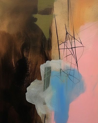 Moderne Abstraktion in fröhlichen Farben