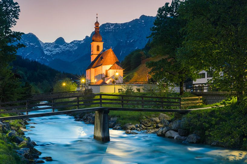 Église Saint-Sébastien, Ramsau, Allemagne par Henk Meijer Photography