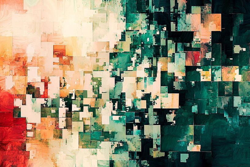 Colourful abstract geometric planes by Art & Soul Creations