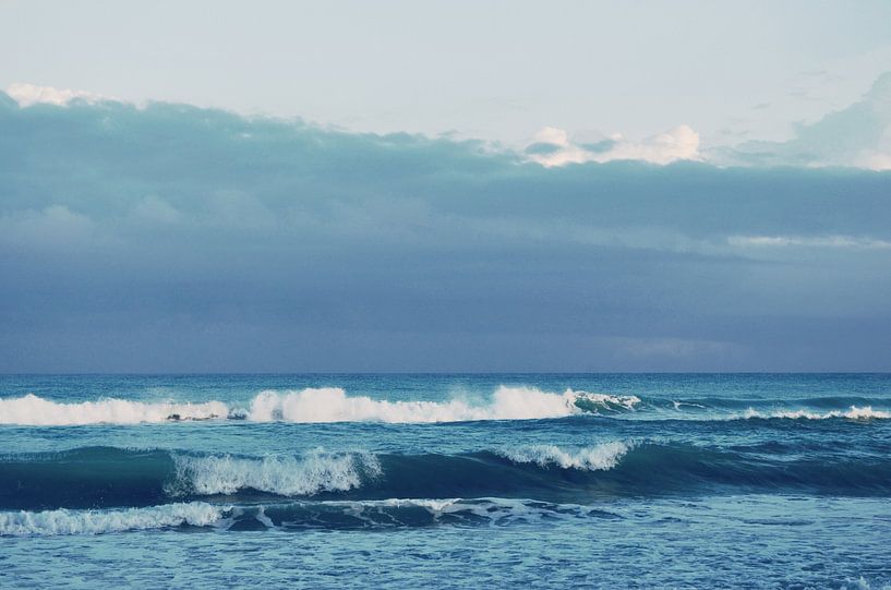 Vagues de la Mer - La Plage au Coucher du Soleil par Carolina Reina Photography