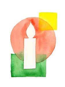 Festliche minimalistische Kerze