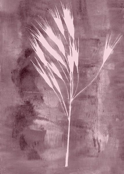 Grass in pink terra. by Dina Dankers