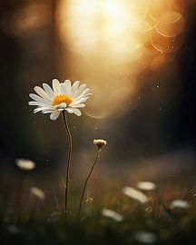 Wildblume zum Sonnenuntergang