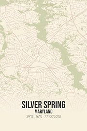 Carte ancienne de Silver Spring (Maryland), Etats-Unis. sur Affiches de lieux