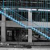 Les escaliers bleus de Strijp-S sur Klaartje Majoor