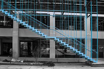 Les escaliers bleus de Strijp-S