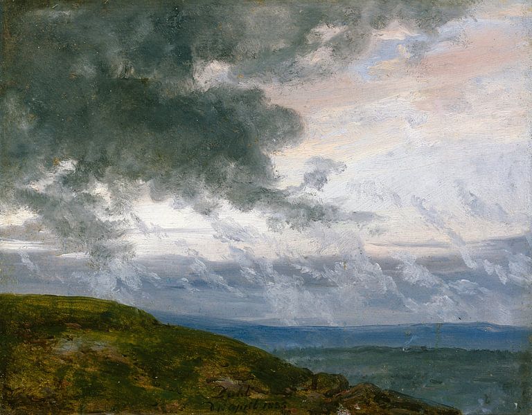 Study of drifting Clouds, Johan Christian Dahl by Masterful Masters