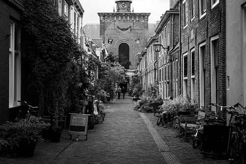Stille Straße in Haarlem, schwarz und weiß von R_photography shop