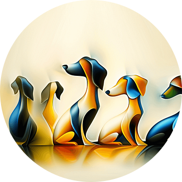 Teckels in een Lijnenspel