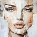portret van een vrouw van Koffie Zwart thumbnail
