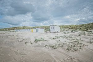 Maisons de plage sur la plage de Texel sur LYSVIK PHOTOS