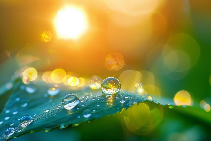 Morning dew at dusk - nature photography for your home by Poster Art Shop