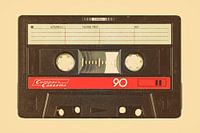 De oude eighties audio cassette