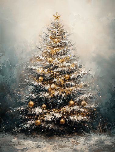 Classic Christmas Tree in Snow