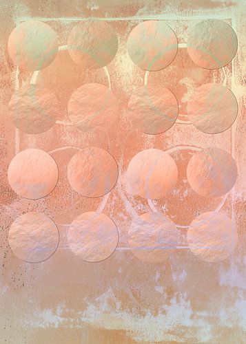 Pastel Dreamscape in Roze en Terra. Moderne abstracte geometrische kunst