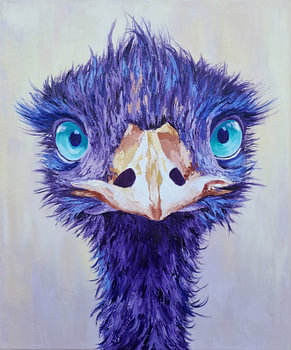 Monika | Colourful Ostrich Portrait