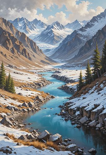 Gletsjer Potanin in Nationaal Park Altai Tavan Bogd