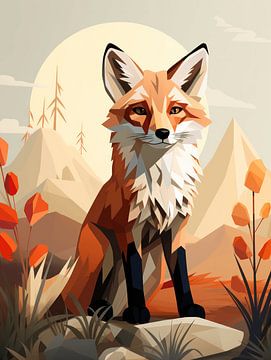 Illustrated fox by Eva Lee