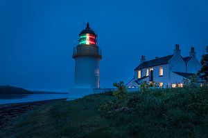 Corran Point Lighthouse am Loch Linnhe am Abend
