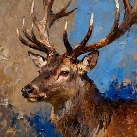 Wildlife - Untamed Grace - Stag 2 by Johannas Art Creations