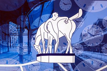 Œuvre d'art dans la gare de Groningue sur Evert Jan Luchies