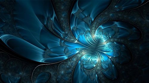 Blauwe fractals
