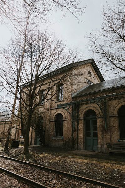 Authentic 1865 train station 'La Gare de Barse' in Marchin, Belgium by Manon Visser