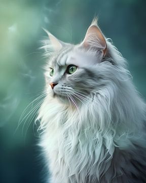 Cat portrait - Emerald (5) by Ralf van de Sand