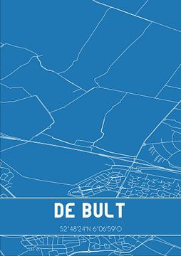 Blauwdruk | Landkaart | De Bult (Overijssel) van MijnStadsPoster
