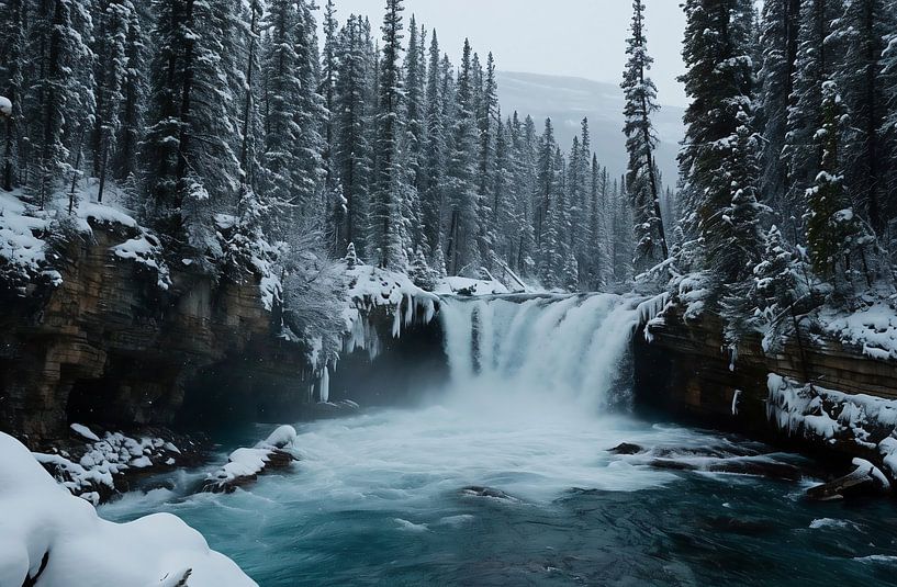 Winterlandschap van fernlichtsicht