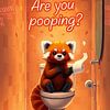 Red Panda Cub "Are You Pooping" von MIROKKU