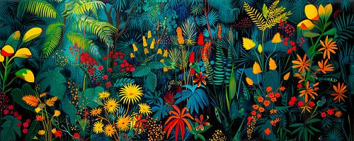 Forêt tropicale de nuit