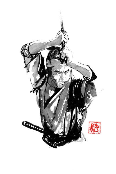 Samurai auf Wache von Péchane Sumie