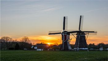 Sunset at the mills in Oud-Zuilen
