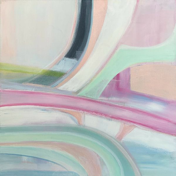 Flowing harmony - abstract painting in delicate pastel colours by Susanna Schorr