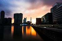 Sunset skyline Rotterdam